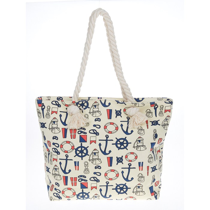 Nautical Tote Bag Cream