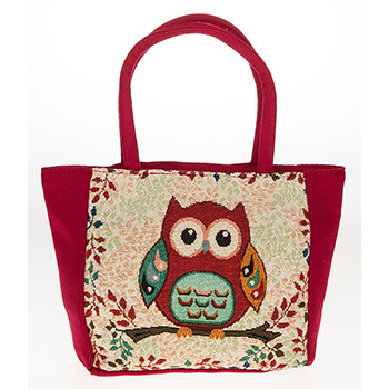 Tapestry Owl Handbag Red Tapestry Owl Handbag Red