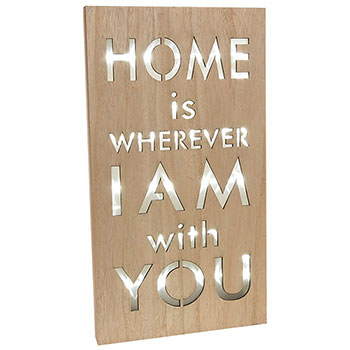Natural Words LED Plaque Home Large