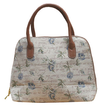 Blue Rose Tapestry Convertible Bag