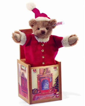 Steiff Santa Teddy Bear Jack in The Box
