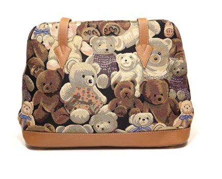Bear Tapestry Shoulder Bag