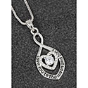 Necklace Crystal Infinity Platinum Plated Moon