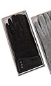 3 Buttons Chenille Boxed Gloves Black