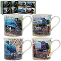 Boxed Classic Trains 4 Mug Set