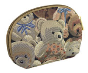 Bear Tapestry Cosmetics Bag