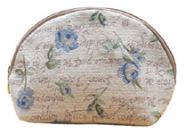 Blue Rose Tapestry Cosmetics Bag