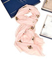 Honey Bee Boxed Scarf Pink