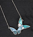 Necklace Marine Tones Butterfly Necklace