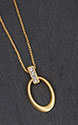 Necklace Matt Golden Oval Necklace