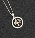 Necklace Matt Circles of Life Silver