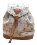 Blue Rose Tapestry Back Pack