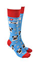 Sock Society Dog Socks Pug Blue