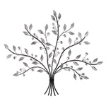 Mirrored Leaf Tree Large Wall Art