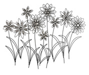 Silver Petal Bouquet Large Wall Art
