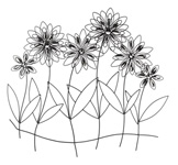 Silver Petal Bouquet Medium Wall Art