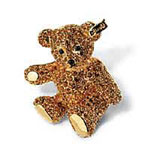 Steiff Swarovski Broach Gold