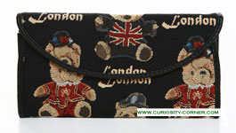 London Bear Tapestry Envelope Purse