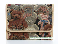 Bear Tapestry Tri Fold Purse