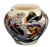 Moorcroft Butterfly Peacock Tortoiseshelll and Red Admiral