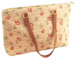 Pink Rose Tapestry Tote Bag