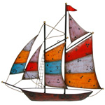 Sun Set Sail Boat Wall Art