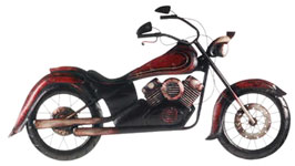 Wall Art Brown Motorbike