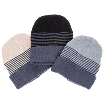 Men 3 Colour Beanie Hat