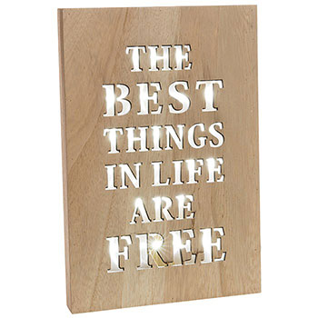 Natural Words LED Plaque Life Medium