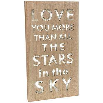 Natural Words LED Plaque Love Large