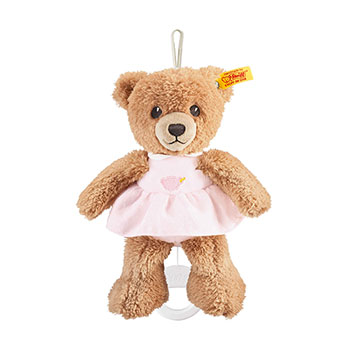 Steiff Sleep Well Music Box Bear Pink