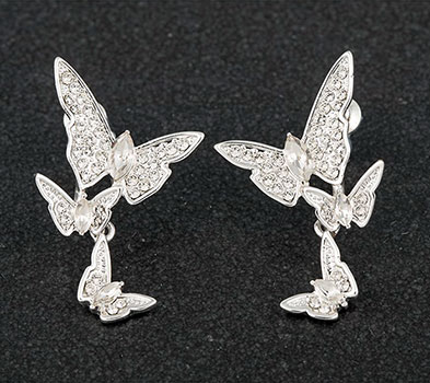Earrings Butterfly Cluster