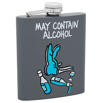 Chap Stuff Hip Flask May Contain Alcohol