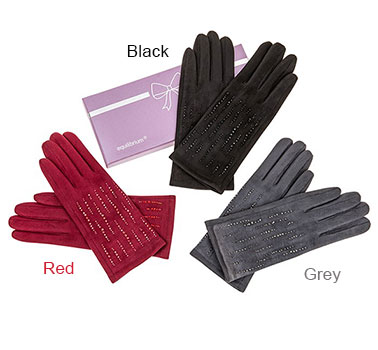 Crystal Lines Boxed Gloves Black