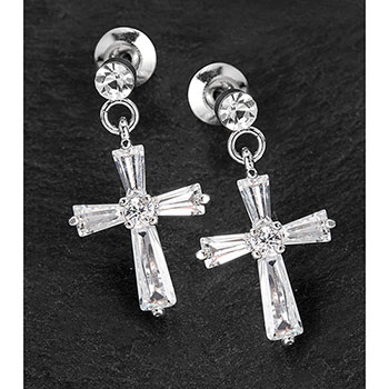 Earrings Dangly Cross Earrings