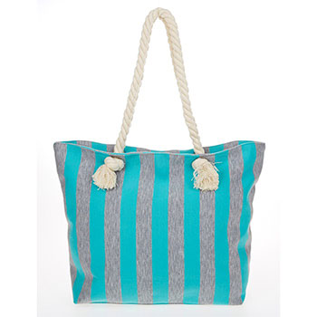 Soft Stripe Tote Bag Green