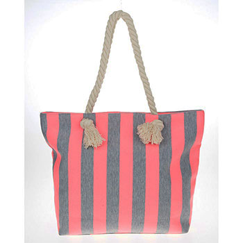 Soft Stripe Tote Bag Pink