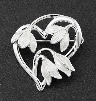 Brooch Graceful Snowdrop