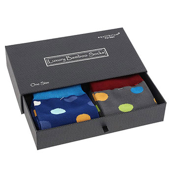 Sock Society Mens Bamboo Socks Gift Box Spots