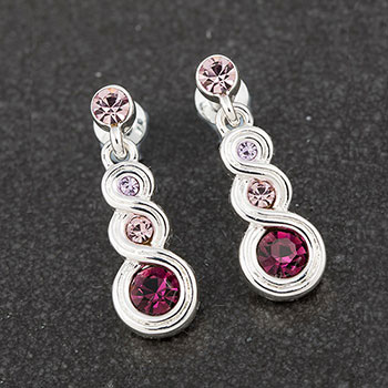 Earrings Dangly Purple