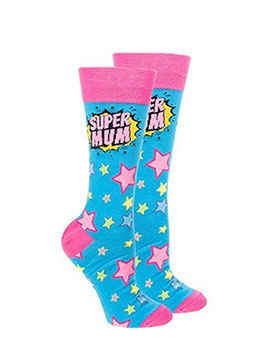 Sock Society Super Mum Socks Blue