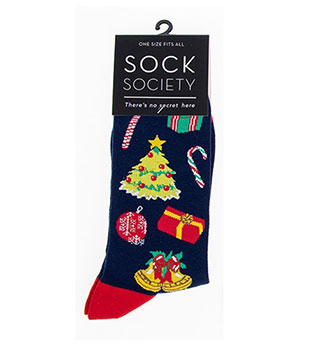 Christmas Tree Socks Blue