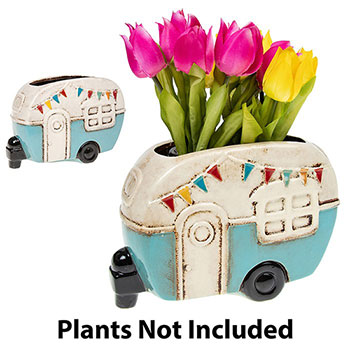 Village Pottery Caravan Blue Planter