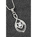 Necklace Crystal Infinity Platinum Plated Friends