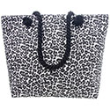 Tote Bag Leopard Print Black and White