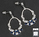 Earrings Crystal Loop Blue