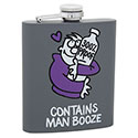 Chap Stuff Hip Flask Contains Man Booze
