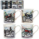 Boxed Classic Motorbikes 4 Mug Set