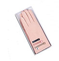 Cosy Contrast Striped Boxed Gloves Pink