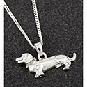 Necklace Dachshund Silver Plated